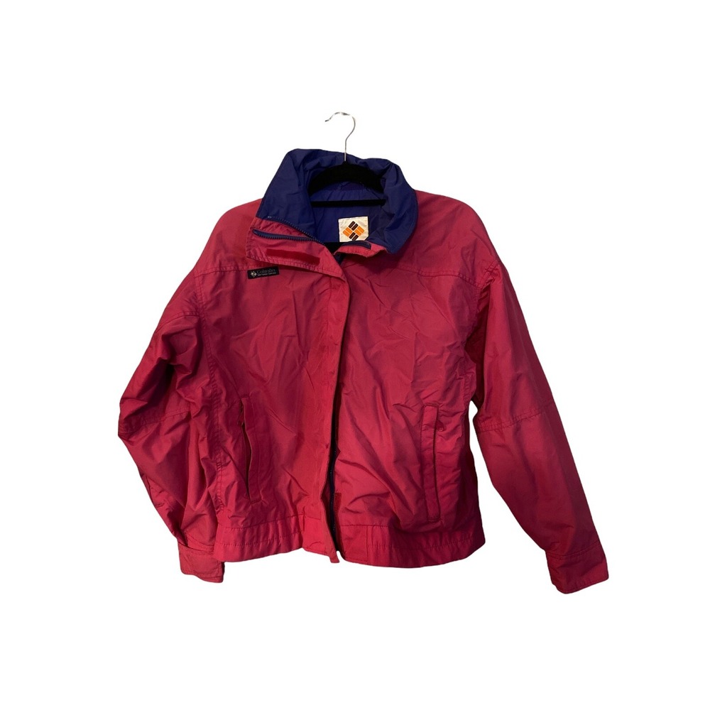 *VTG 90S COLUMBIA Woman Size L Pink Lined Nylon Ski Coat‎ Jacket